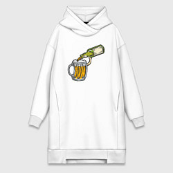 Женская толстовка-платье Наливаю пивко