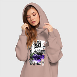 Женское худи-платье Фестиваль - Мегарок, цвет: пыльно-розовый — фото 2