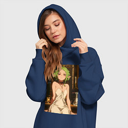 Женское худи-платье Реинкарнация безработного Сильфиетта вечернее плат, цвет: тёмно-синий — фото 2