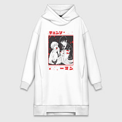 Женская толстовка-платье Человек-бензопила Денджи Пауэр Аки Хаякава