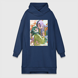 Женская толстовка-платье Монолог фармацевта Жэньши Маомао объятия