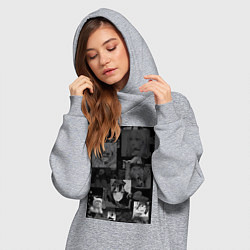 Женское худи-платье Эта фарфоровая кукла влюбилась, цвет: меланж — фото 2