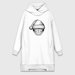 Женская толстовка-платье Змея новогодняя