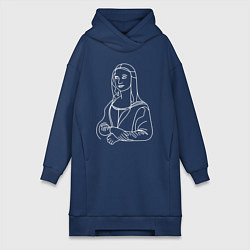 Женская толстовка-платье Мона Лиза минимализм