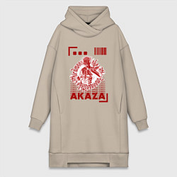 Женское худи-платье Demon Slayer - Akaza, цвет: миндальный