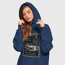 Женское худи-платье Mercedes-benz ретро, цвет: тёмно-синий — фото 2