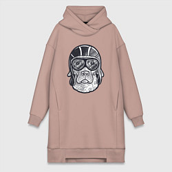 Женская толстовка-платье Пёс авиатор