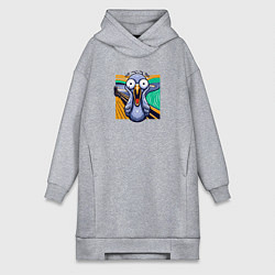 Женская толстовка-платье Вопящий голубь пародия Крик Мунка
