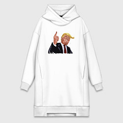 Женская толстовка-платье Речь Трампа