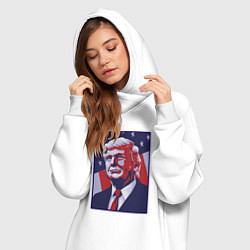 Женское худи-платье Дональд Трамп, цвет: белый — фото 2