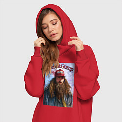 Женское худи-платье Форест Гамп - Том Хэнкс, цвет: красный — фото 2