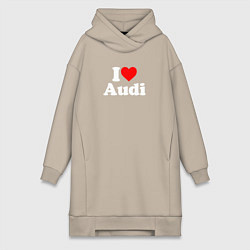 Женская толстовка-платье I love Audi