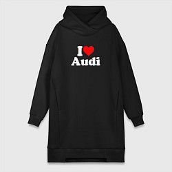 Женская толстовка-платье I love Audi