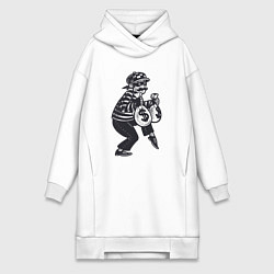 Женская толстовка-платье Вор с мешками денег