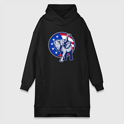 Женская толстовка-платье USA elephant