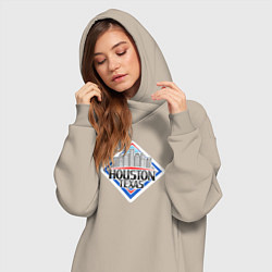 Женское худи-платье Хьюстон Техас, цвет: миндальный — фото 2