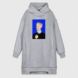 Женская толстовка-платье BTS Чимин масло синий