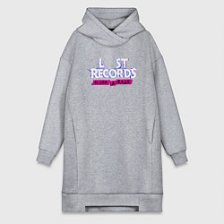 Женская толстовка-платье Lost records bloom and rage logo