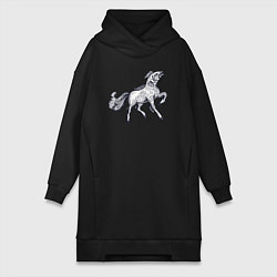 Женская толстовка-платье Рыбоконь