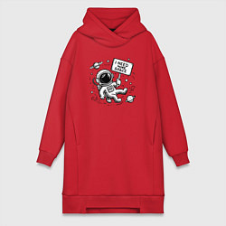 Женская толстовка-платье Путешествие в космос