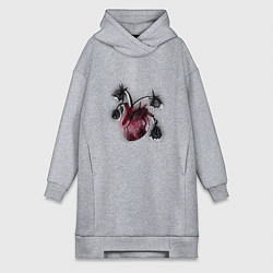 Женская толстовка-платье Увядшее сердце
