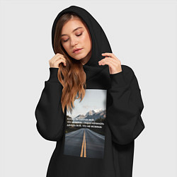 Женское худи-платье Сделал всё, что мог, цвет: черный — фото 2