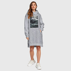 Женское худи-платье Maria штормовые волны, цвет: меланж — фото 2
