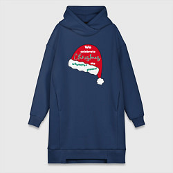 Женская толстовка-платье Шапка Санта Клауса - мы празднуем Рождество когда