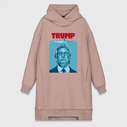 Женская толстовка-платье Трамп - челюсти
