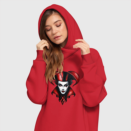 Женская толстовка-платье Арлекин / Красный – фото 3