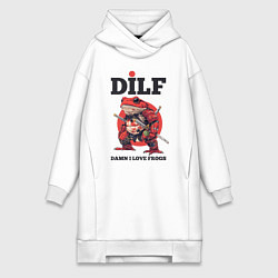 Женская толстовка-платье DILF damn I love frogs