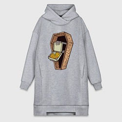 Женская толстовка-платье Dead pizza