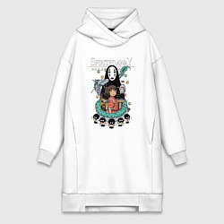 Женская толстовка-платье Унесенные призраками дракон