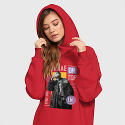 Женское худи-платье Stray kids Maknae on top IN, цвет: красный — фото 2
