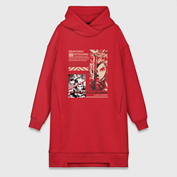Женская толстовка-платье Клинок рассекающий демонов Ренгоку мощь и скорость