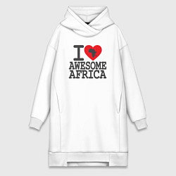 Женская толстовка-платье Я люблю потрясающую Африку