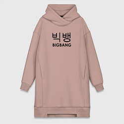 Женская толстовка-платье Big bang логотип