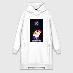 Женское худи-платье Exo monster, цвет: белый
