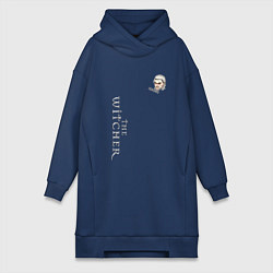 Женское худи-платье Ведьмак курва, цвет: тёмно-синий
