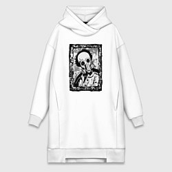 Женское худи-платье Gaslight Grin, цвет: белый