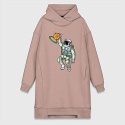 Женская толстовка-платье Космический баскет