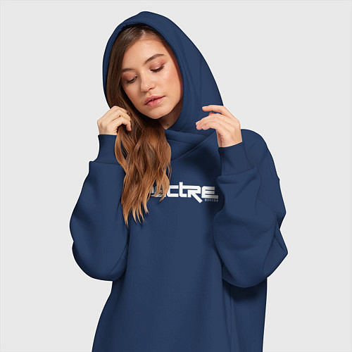 Женская толстовка-платье Spectre divide logotype / Тёмно-синий – фото 3