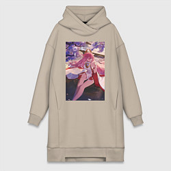 Женская толстовка-платье Геншин Яэ Мико Гудзи