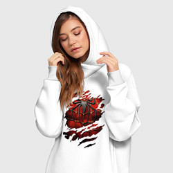 Женское худи-платье Костюм Человека паука под одеждой, цвет: белый — фото 2