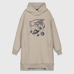 Женская толстовка-платье Космический кукловод