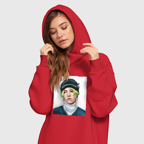 Женская толстовка-платье G Dragon Big bang / Красный – фото 3