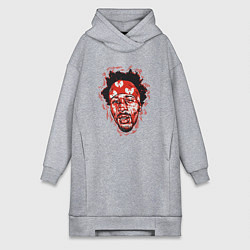 Женское худи-платье Wu-Tang RZA, цвет: меланж