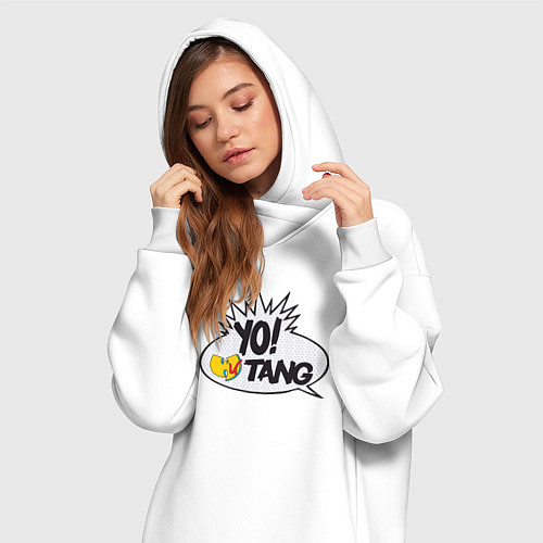 Женская толстовка-платье Yo Wu-Tang / Белый – фото 3