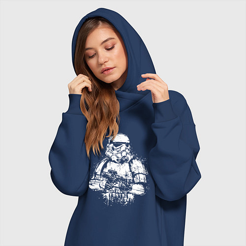 Женская толстовка-платье Имперский штурмовик / Тёмно-синий – фото 3