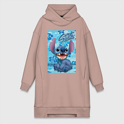 Женская толстовка-платье Инопланетянин Стич
